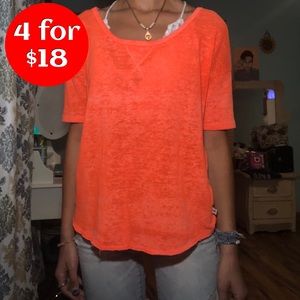 Hollister Neon Orange Top